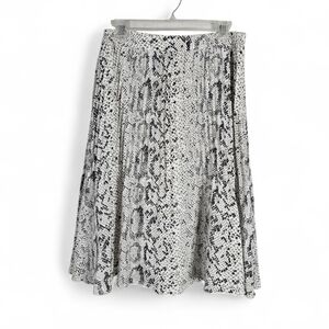 NWT J. Crew Pleated Snakeskin Print Midi Skirt 10 Petite Flowy